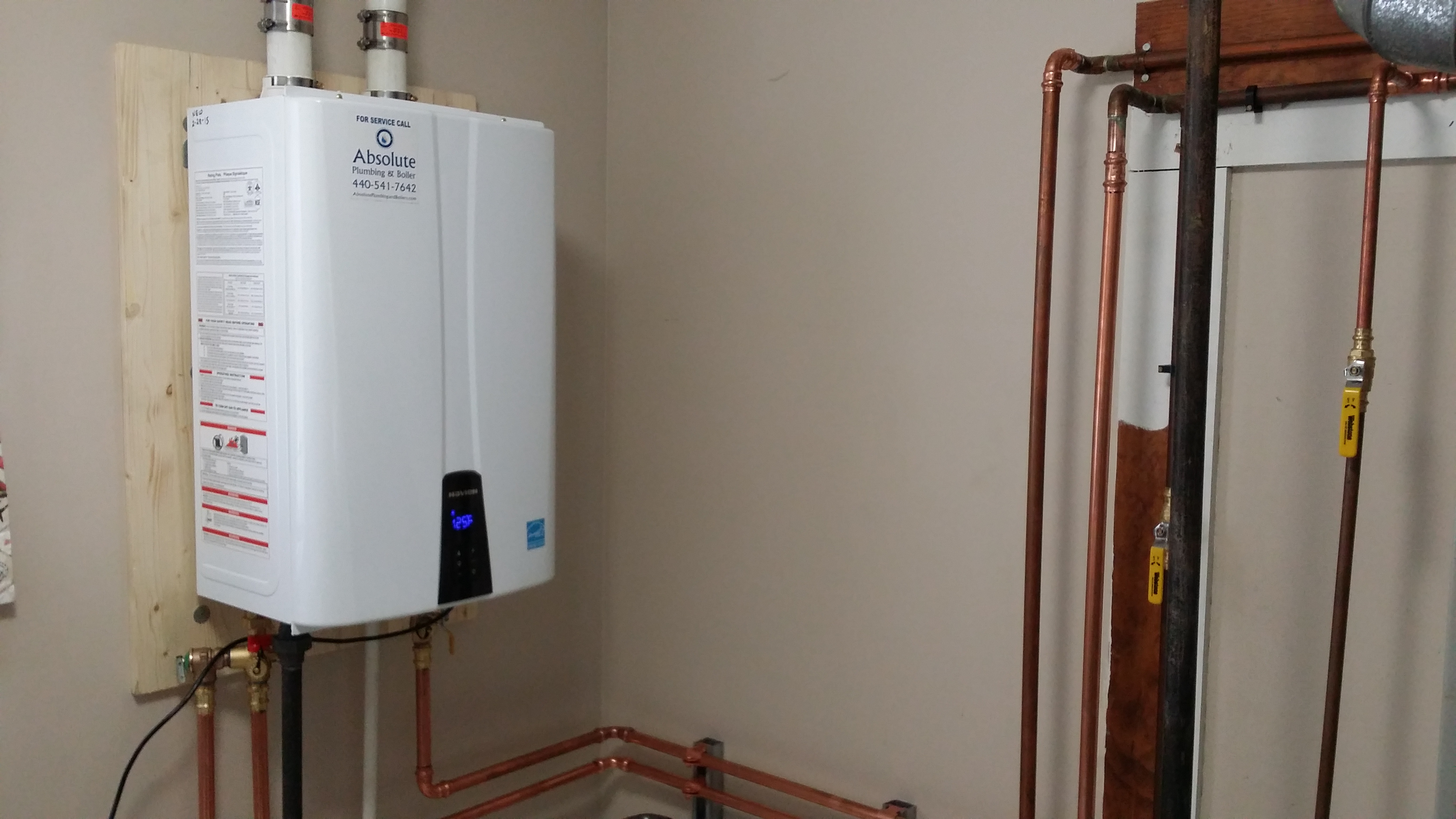 Tankless water heater installation in Westlake